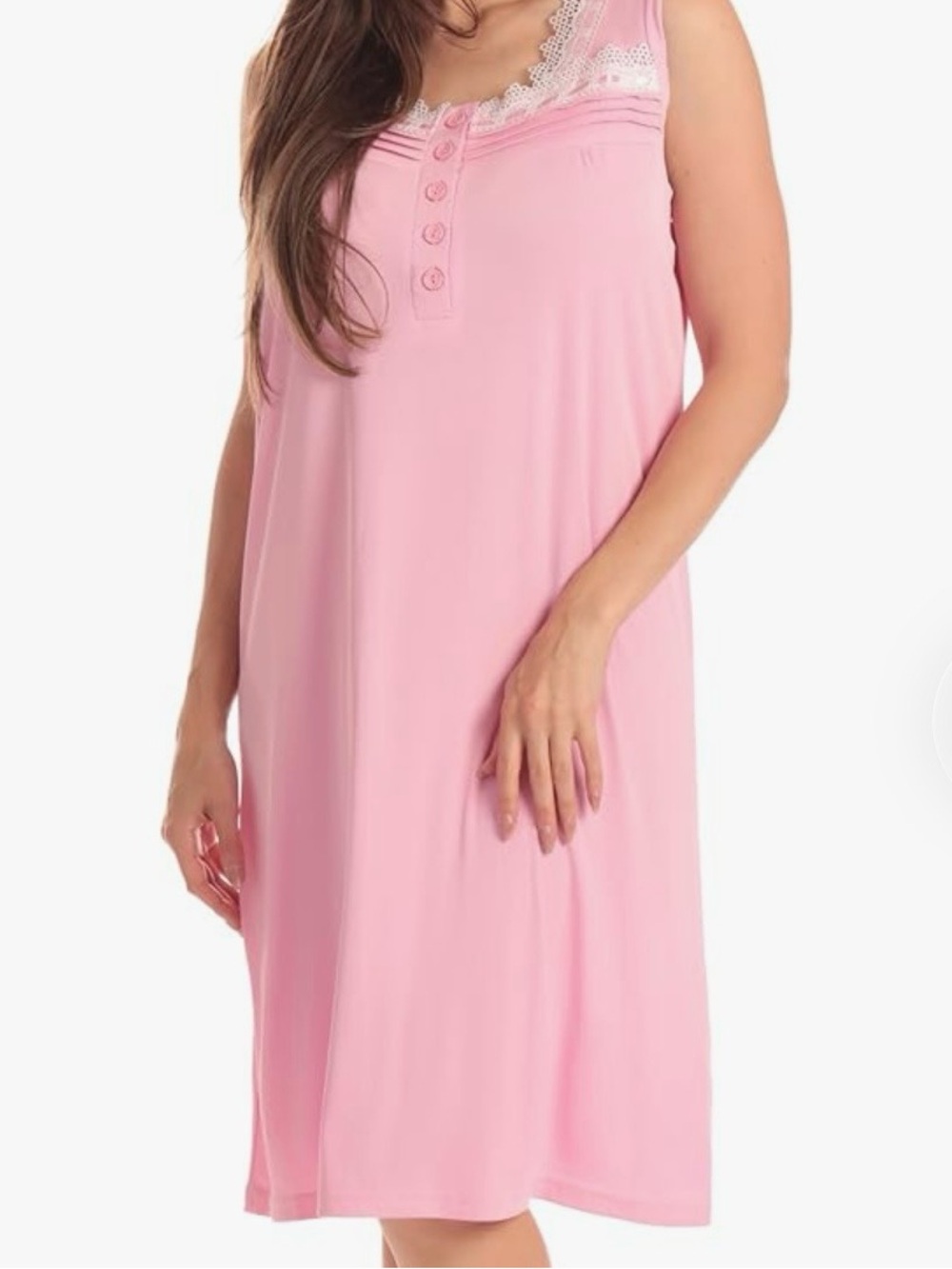 Dreamcrest Women's Sleeveless Henley Nightgown Bundle - Picture 2 of 4